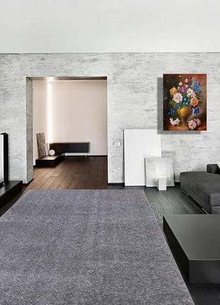 Килим з довгим ворсом dakaria karat fantasy run 12500/16 1.00x1.60 м сірий