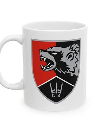 Чашка з шевроном 7-го центру спеціальних операцій "добровольчого українського корпусу"