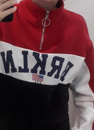 Світшот, худі вкорочений (худи), свитшот реглан кофта brooklyn divided "h&m" толстовка 🏍 3