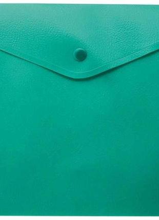 Папка-конверт а4 на кнопці, напівпрозора, зелений bm.3925-04 тм buromax