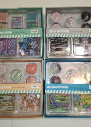 Комплект канцелярських аксесуарів,магнітики,скрепки kayet польща
