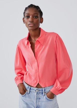 Трендова рубашка сорочка zara рубашка-топ
