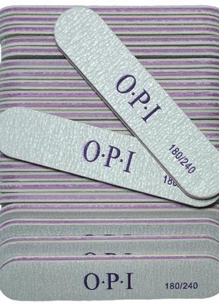 Мини пилочка opi  овальная двухсторонняя 85*18 мм. - для коррекции ногтей  180/240 гритт