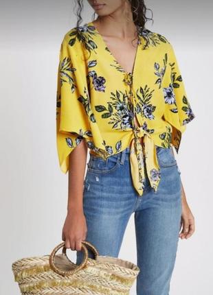 Невероятная оригинальная летняя яркая блуза river island