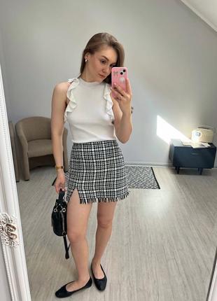 Твидовая юбка stradivarius