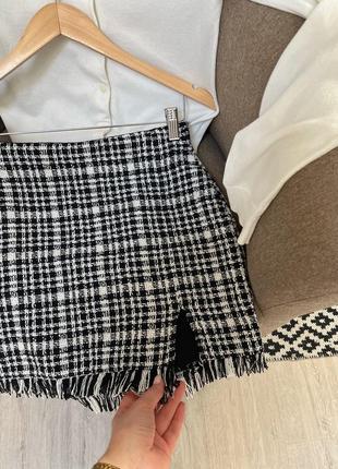 Твидовая юбка stradivarius4 фото