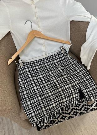 Твидовая юбка stradivarius2 фото