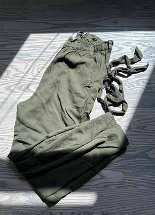 Брюки с высокой талией легкие