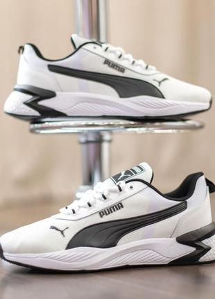 Puma кроссовки мужские белые текстильные сетка легкие отличное качество весенние летние осенние демисезонные отличное качество низкие пума