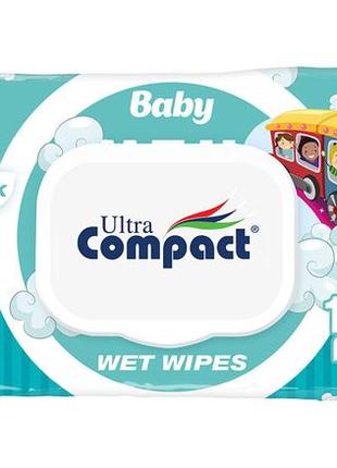 Ultra compact волога серветка дитяча ecopack 100шт з клапаном