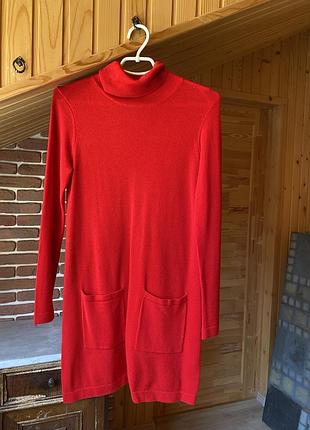 Теплое вязаное платье теплое платье