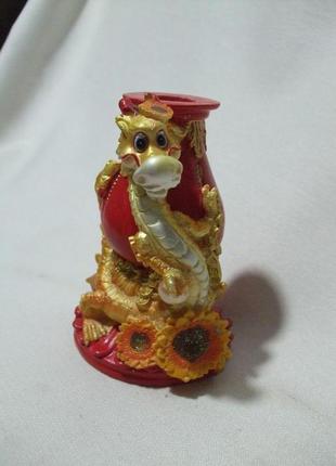 Продам підсвічник дракон з грошима 4