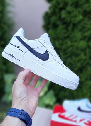 Мужские кроссовки nike force 1 Low air белые с черным скидкой sale <unk> smb