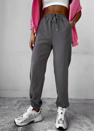 Женские осенние штаны-джогеры на шнурке с карманами размеры 42-50