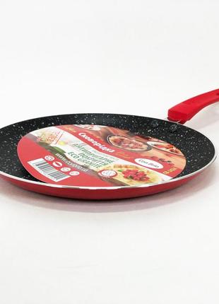 Пательня для використання на плиті con brio cb-2424 24 см, емальована сковорода для смаження tp-932 на грилі
