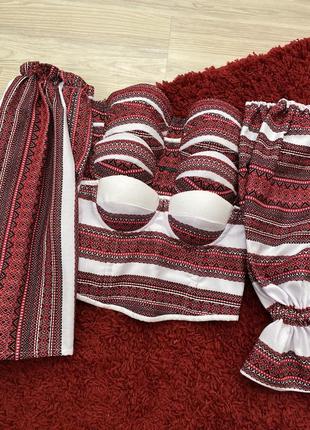 Корсет вышиванка с рукавами