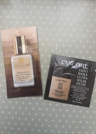 Пробники тонального lancΩme teint idole и estée lauder