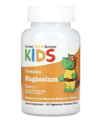 California gold nutrition жувальна добавка з магнієм для дітей, 90 таблеток