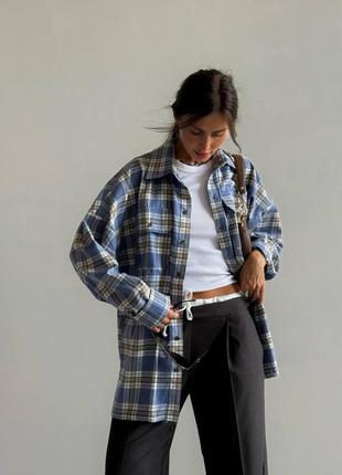 Фланелева сорочка у клітинку
