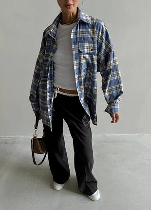 Фланелева сорочка у клітинку