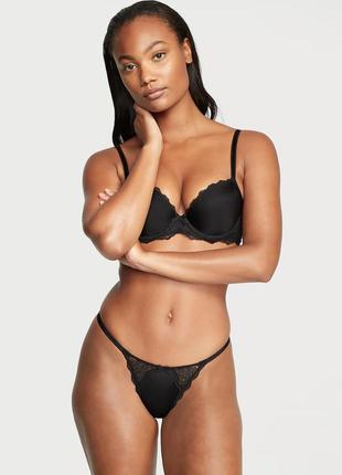 Сатиновые трусики стринги victoria’s secret 🔥акция! 🔥 дарим скидку 15%