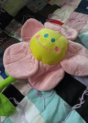 Игрушка мягкий цветок смайлик