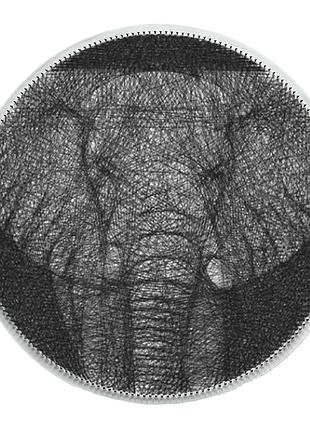 Картина нитками artlover слон string art 50 см