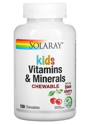 Solaray жувальні вітаміни та мікроелементи для дітей зі смаком черешні