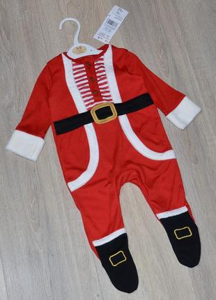 Новогодний человечек f&f 3-6 мес. 68 санта elf эльф слип помощник санты карнавальный костюм костюмчик рождественский гном классный на мальчика подарок