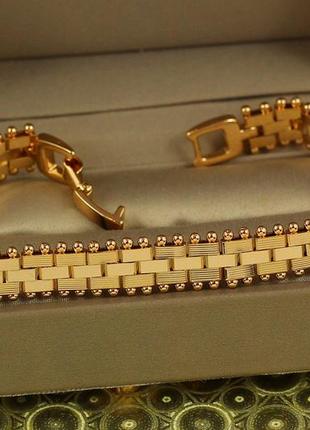 Браслет xuping jewelry трак 19 см 8 мм золотистый