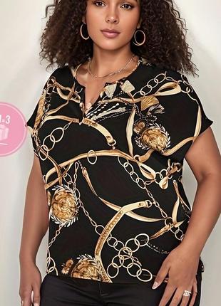 Блуза в принт shein 3xl