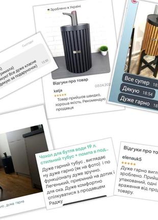 Чохол для бутля води / стильний тубус для бутля з натурального дерева8 фото