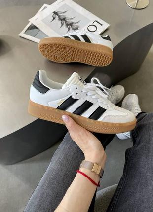 Кроссовки adidas samba xlg platform white black gum