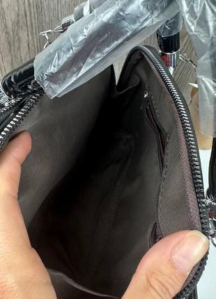 Женская сумка через плечо под рептилию, сумочка змеиная эко кожа модная рептилия r_999