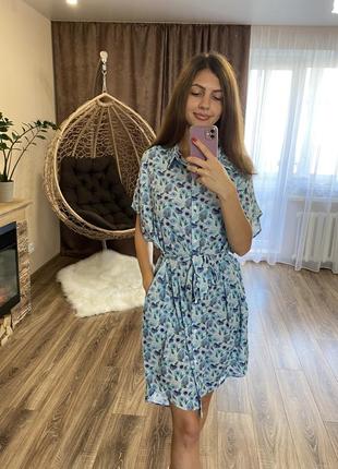Сукня плаття сарафан літній легкий голубий новий