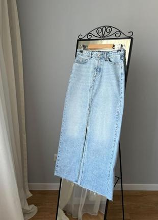 Спідниця міді жіноча з розрізом зара zara xs, s3 фото