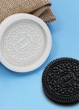 Силіконовий молд орео 52 мм сірий