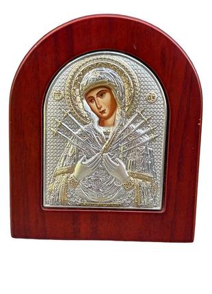 Икона божией матери семистрельная ep-152xag, 2 размер
