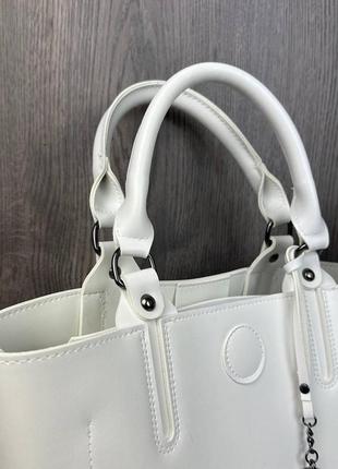 Большая женская сумка с брелком венчиком r_975