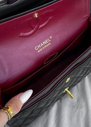 Жіноча сумка гладка шкіра в стилі  BAG chanel гладка шкіра чорна5 фото