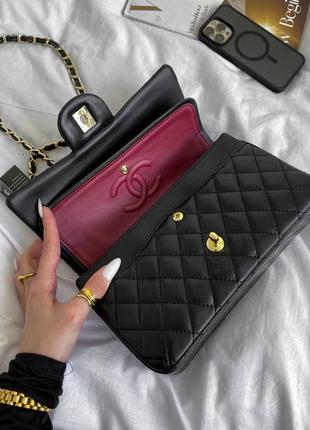Жіноча сумка гладка шкіра в стилі  BAG chanel гладка шкіра чорна4 фото