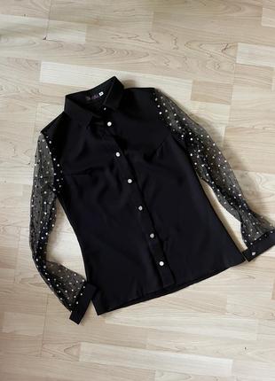 Блуза, блузка, черная блуза