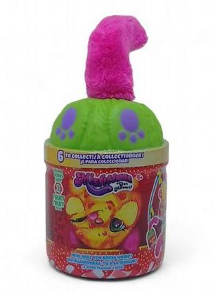 М’яка іграшка-сюрприз – котик в банке (малиновый)