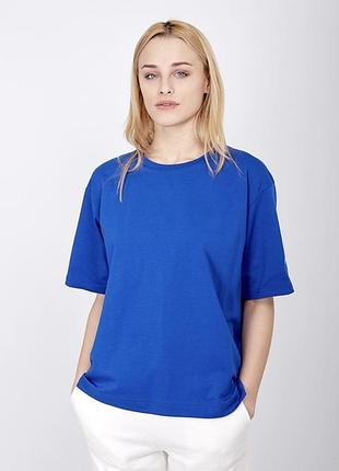 Синя базова футболка оверсайз бавовняна футболка benetton синяя базовая футболка хлопковая футболка