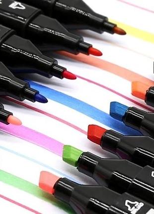 Маркери touch sketch marker black 80 шт. різнобарвні + сумка4 фото