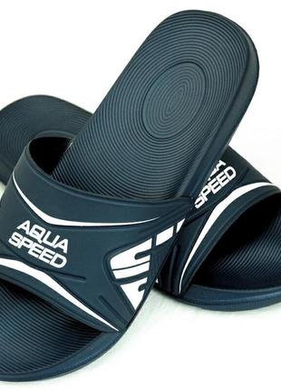 Шльопанці aqua speed ​​dakota 6812 темно-синій, білий чол 41