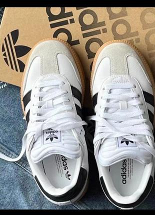 Кожаные кеды adidas samba