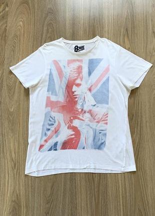 Чоловіча бавовняна футболка з принтом david bowie