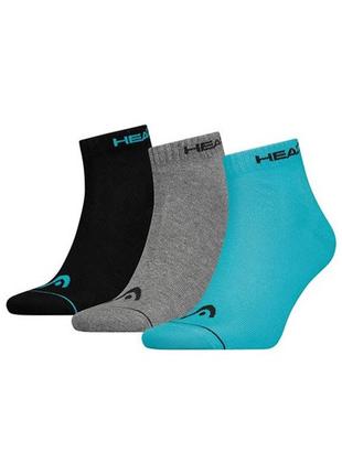 Шкарпетки head quarter 3p unisex блакитний, сірий, чорний уні 35-38