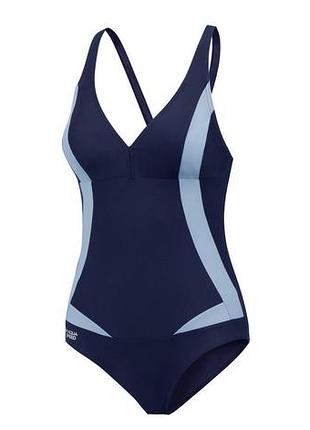 Купальник закритий для жінок aqua speed greta ii 1172 темно-синій, блакитний жін 40